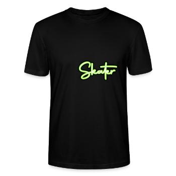 skater - Stanley/Stella Unisex Bio-T-Shirt CRAFTER - Schwarz - Vorne - Alina (178cm) & Michal (187cm)