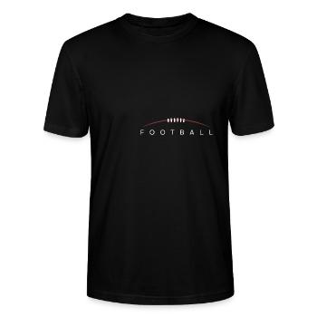 Football Typography Art - Stanley/Stella CRAFTER Unisex Organic T-Shirt - black - Front - Alina (178cm) & Michal (187cm)