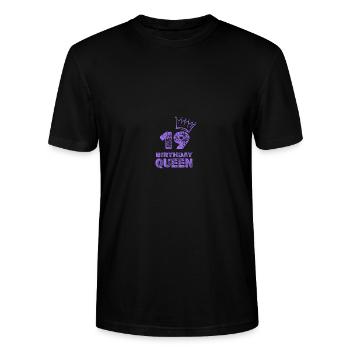19 - Stanley/Stella CRAFTER Unisex Organic T-Shirt - black - Front - Alina (178cm) & Michal (187cm)
