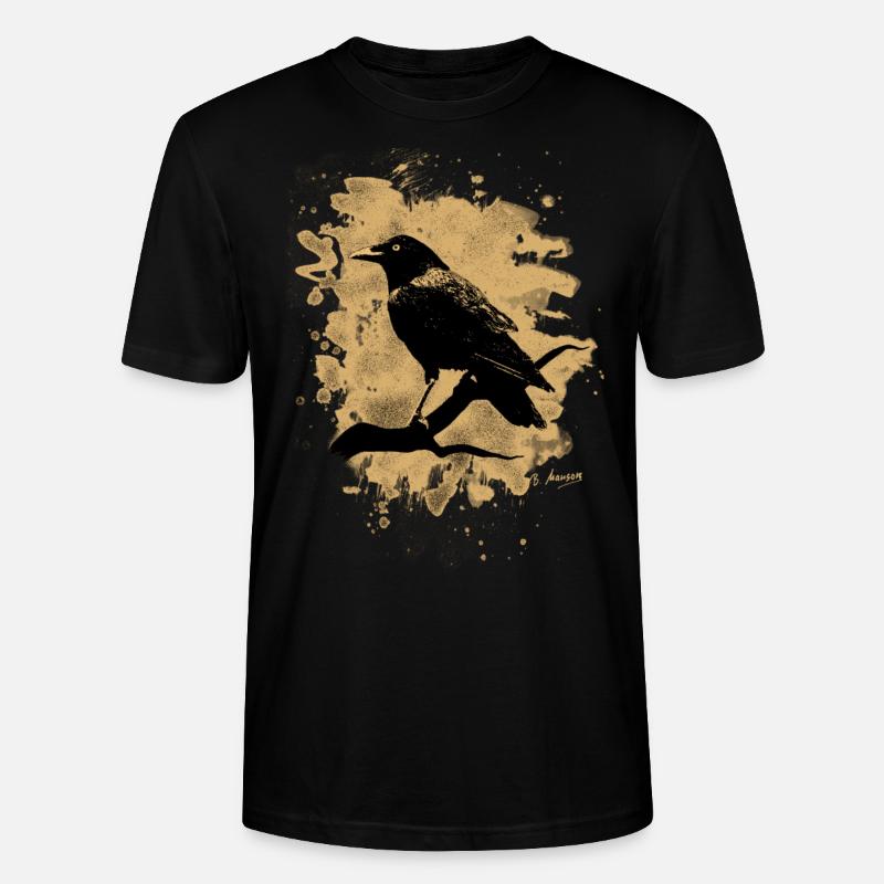 Crow bleached - natural - Stanley/Stella Unisex Bio-T-Shirt CRAFTER - Schwarz