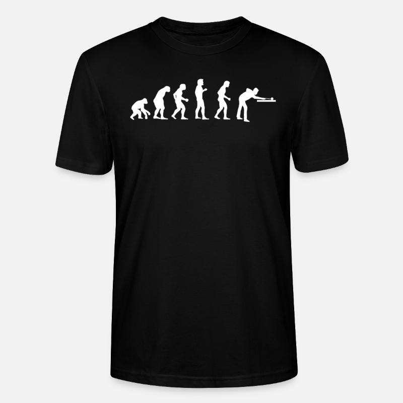 l'évolution humaine de billard - T-shirt bio CRAFTER Stanley Stella Unisexe - noir