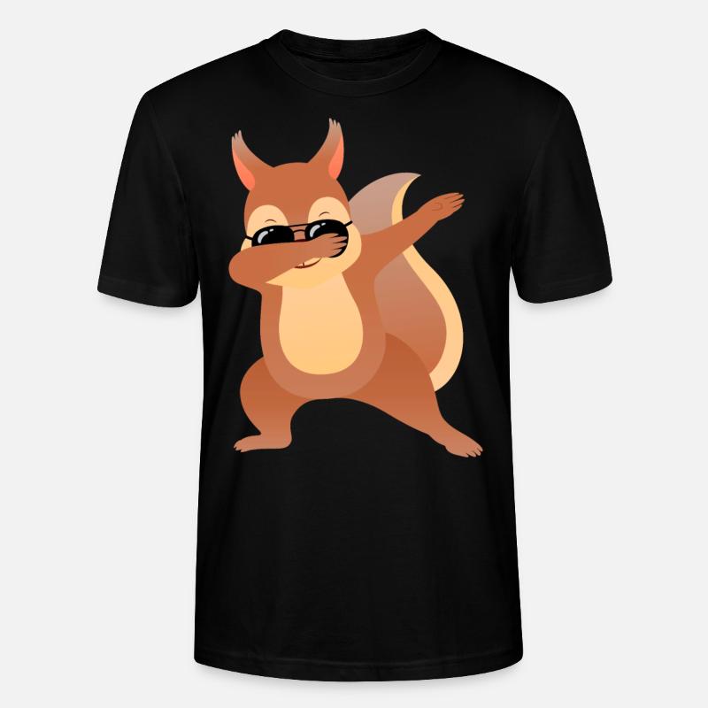 Dab Dabbing Eichhörnchen Mit Sonnenbrille - Stanley/Stella Unisex Bio-T-Shirt CRAFTER - Schwarz