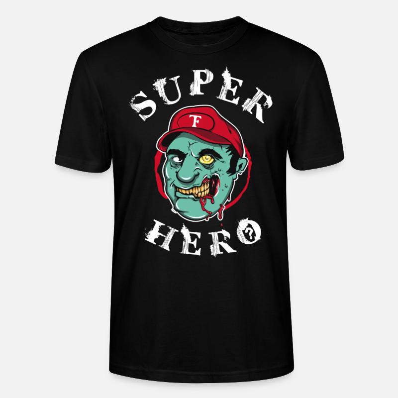 Superheld Zombie - Stanley/Stella Unisex Bio-T-Shirt CRAFTER - Schwarz