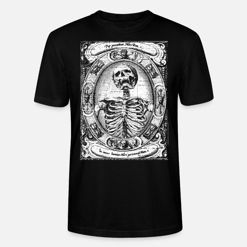 Skeleton Gothic occult gift - Stanley/Stella CRAFTER Unisex Organic T-Shirt - black