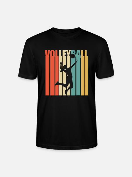 Volleyball Retro - Stanley/Stella CRAFTER Unisex Organic T-Shirt - black