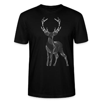 STAG - Stanley/Stella CRAFTER Unisex Organic T-Shirt - black - Front - Alina (178cm) & Michal (187cm)