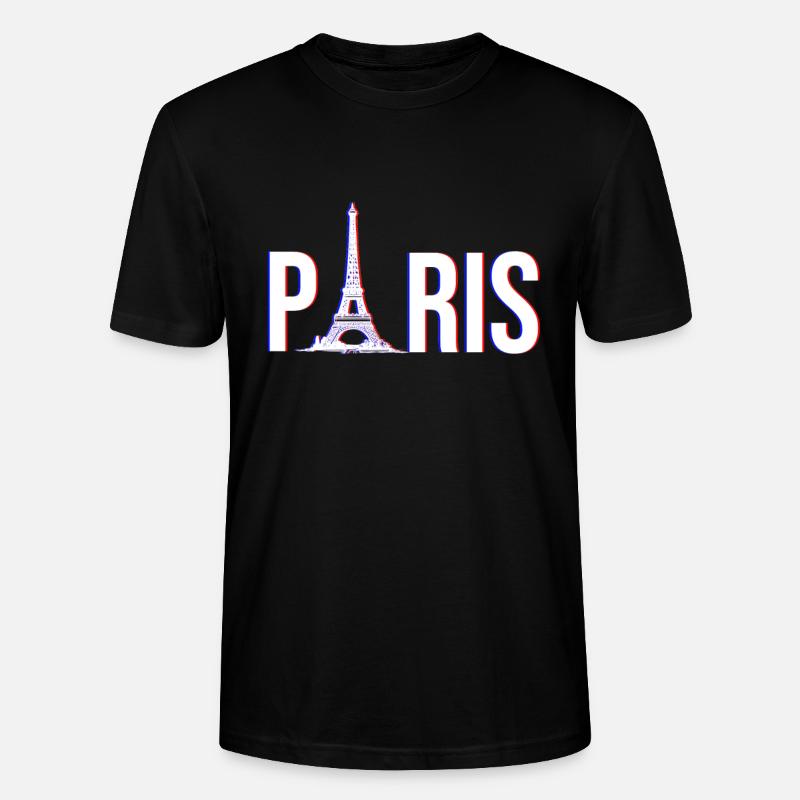 Paris Eiffel Tower - Stanley/Stella CRAFTER Unisex Organic T-Shirt - black