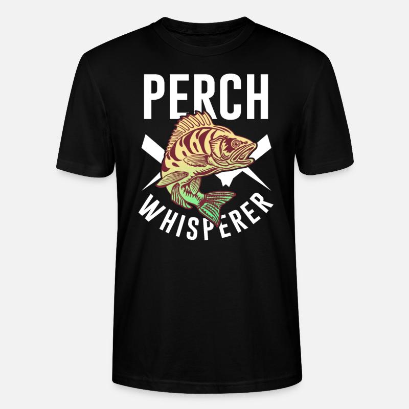 Perche murmure poisson drôle - T-shirt bio CRAFTER Stanley Stella Unisexe - noir