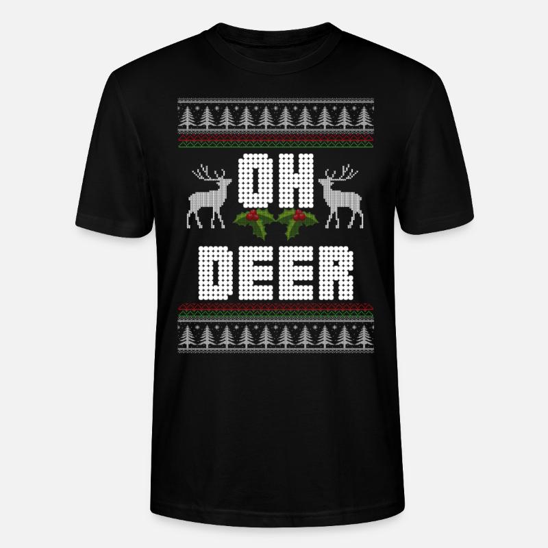 oh hirsch - Stanley/Stella Unisex Bio-T-Shirt CRAFTER - Schwarz