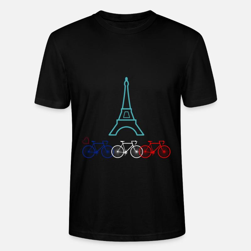 Faire du vélo à Paris - T-shirt bio CRAFTER Stanley Stella Unisexe - noir