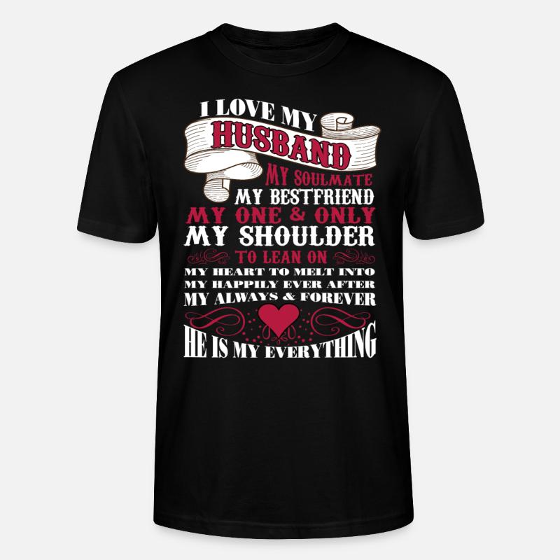 J’aime mon mari - T-shirt bio CRAFTER Stanley Stella Unisexe - noir