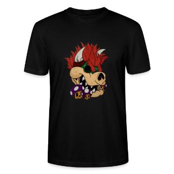 Dead Bowser - Stanley/Stella Unisex Bio-T-Shirt CRAFTER - Schwarz - Vorne - Alina (178cm) & Michal (187cm)