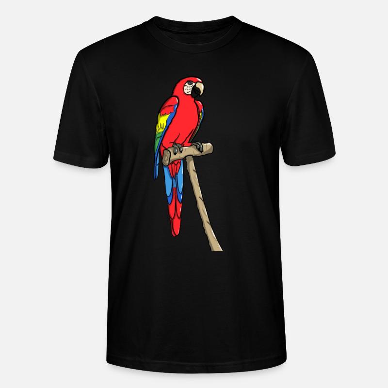 Ara Papagei - Stanley/Stella Unisex Bio-T-Shirt CRAFTER - Schwarz