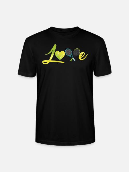 Liebe Tennis - Stanley/Stella Unisex Bio-T-Shirt CRAFTER - Schwarz