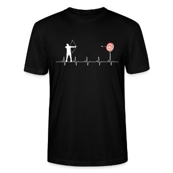 Archer archery archery gift - Stanley/Stella CRAFTER Unisex Organic T-Shirt - black - Front - Alina (178cm) & Michal (187cm)