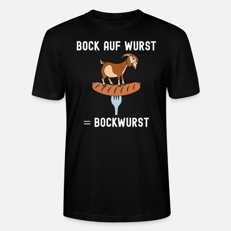 Bock auf Wurst Bockwurst - Stanley/Stella Unisex Bio-T-Shirt CRAFTER - Schwarz