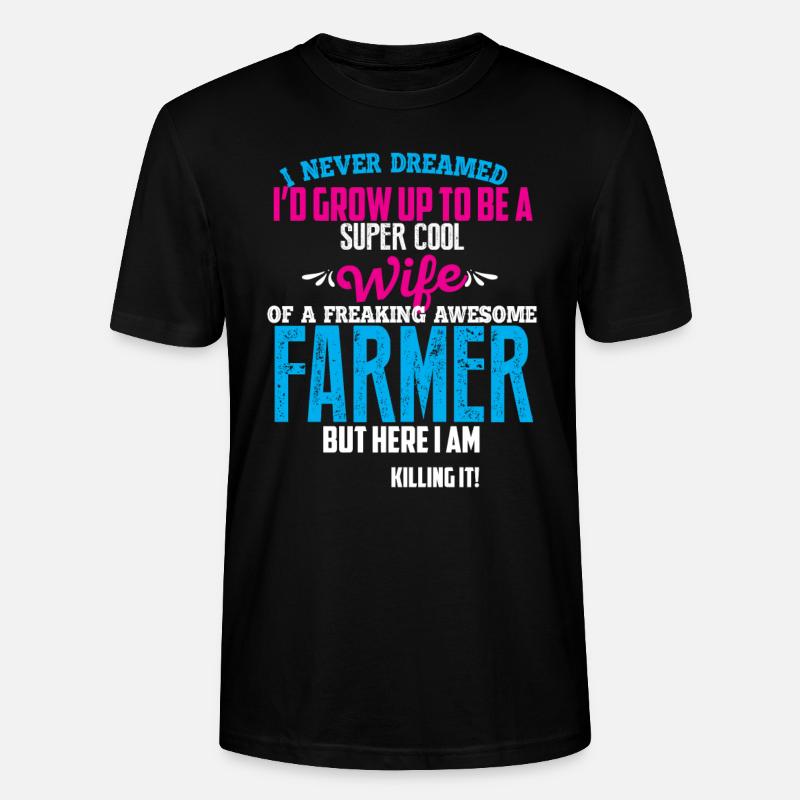 super coole bäuerin - Stanley/Stella Unisex Bio-T-Shirt CRAFTER - Schwarz
