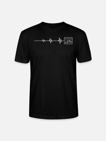 Herzschlag Tontechniker Tontechnik - Stanley/Stella Unisex Bio-T-Shirt CRAFTER - Schwarz