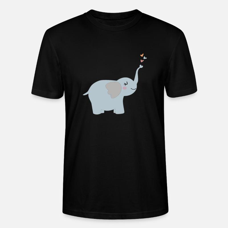 Éléphant mignon - T-shirt bio CRAFTER Stanley Stella Unisexe - noir
