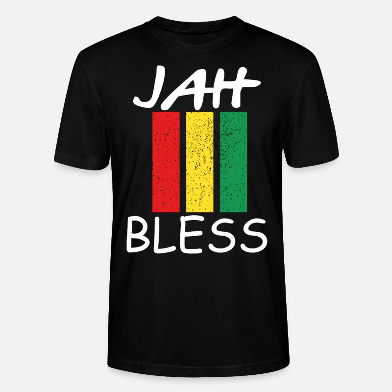 Jah bless Rasta - T-shirt bio CRAFTER Stanley Stella Unisexe - noir