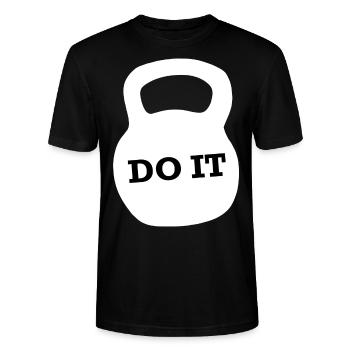 Gym Sport Kraftsport - Stanley/Stella CRAFTER Unisex Organic T-Shirt - black - Front - Alina (178cm) & Michal (187cm)