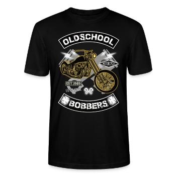 Oldschool Bobbers - Stanley/Stella CRAFTER Unisex Organic T-Shirt - black - Front - Alina (178cm) & Michal (187cm)