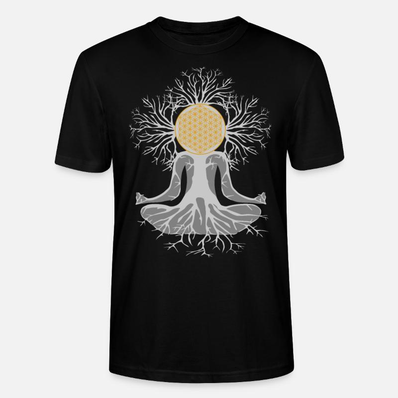 Blume des Lebens - Stanley/Stella Unisex Bio-T-Shirt CRAFTER - Schwarz