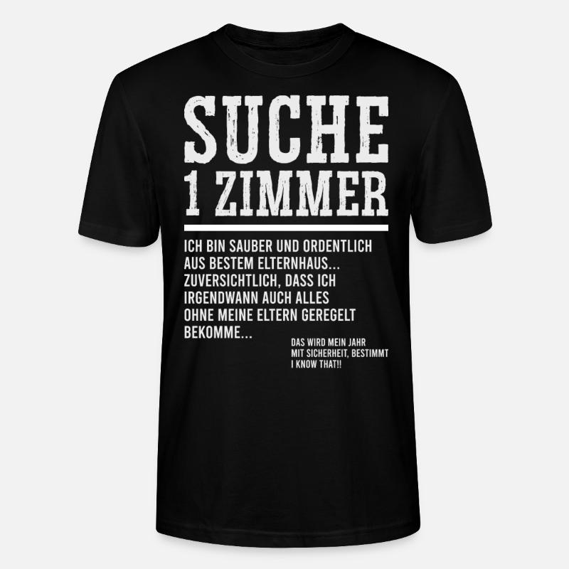 Suche ein Zimmer - Stanley/Stella Unisex Bio-T-Shirt CRAFTER - Schwarz