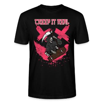 Creap It Real - Stanley/Stella CRAFTER Unisex Organic T-Shirt - black - Front - Alina (178cm) & Michal (187cm)