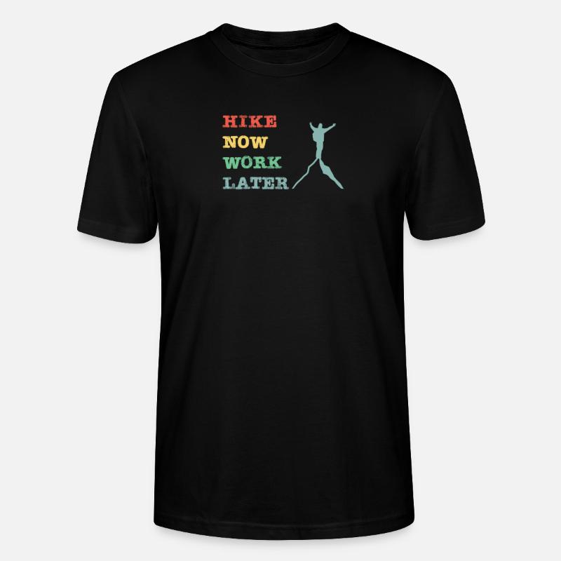 Hike now work later - Stanley/Stella Unisex Bio-T-Shirt CRAFTER - Schwarz