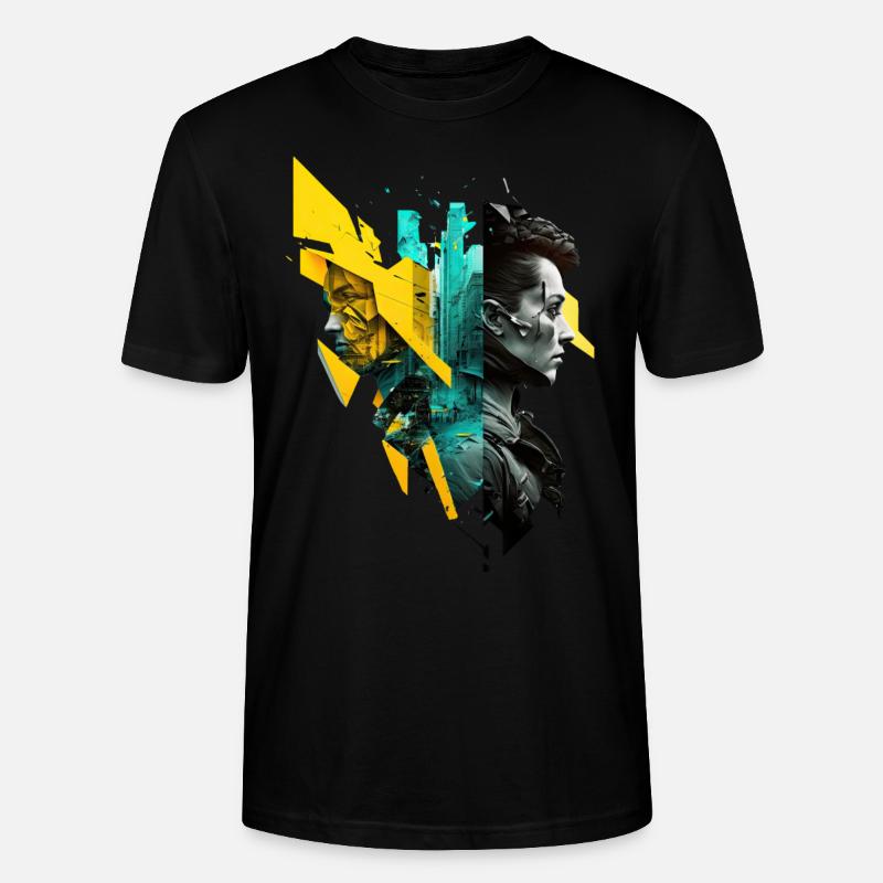 cyber punk No103 - Stanley/Stella Unisex Bio-T-Shirt CRAFTER - Schwarz
