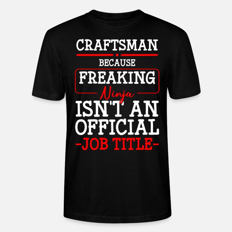 Craft Workshop Screwdriver - Stanley/Stella CRAFTER Unisex Organic T-Shirt - black