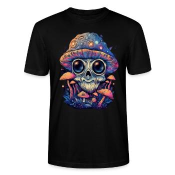Trippy Goblin - Stanley/Stella CRAFTER Unisex Organic T-Shirt - black - Front - Alina (178cm) & Michal (187cm)