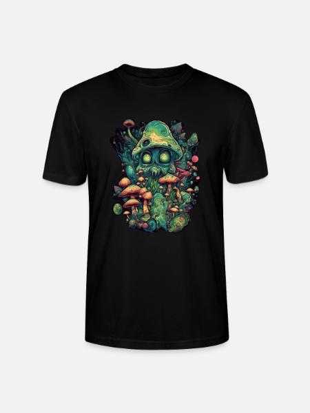 Trippy Alien - Stanley/Stella Unisex Bio-T-Shirt CRAFTER - Schwarz
