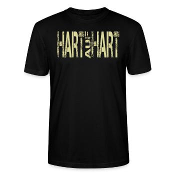 Hart auf Hart T-shirt - Stanley/Stella Unisex Bio-T-Shirt CRAFTER - Schwarz - Vorne - Alina (178cm) & Michal (187cm)