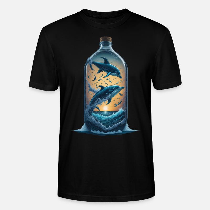 Delfin - Stanley/Stella Unisex Bio-T-Shirt CRAFTER - Schwarz