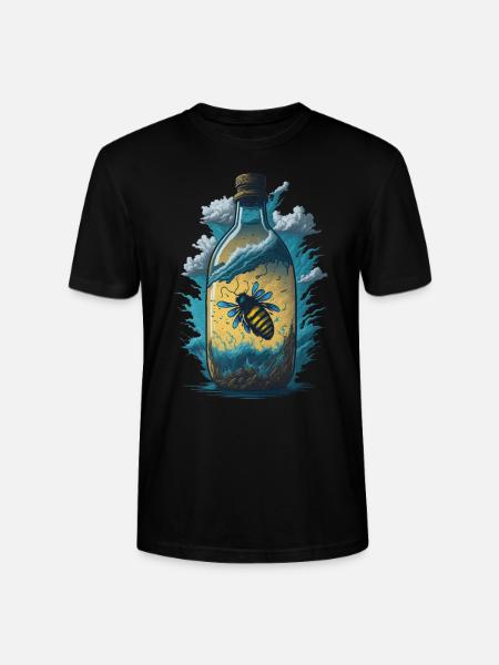 Bee Bottle - Stanley/Stella CRAFTER Unisex Organic T-Shirt - black