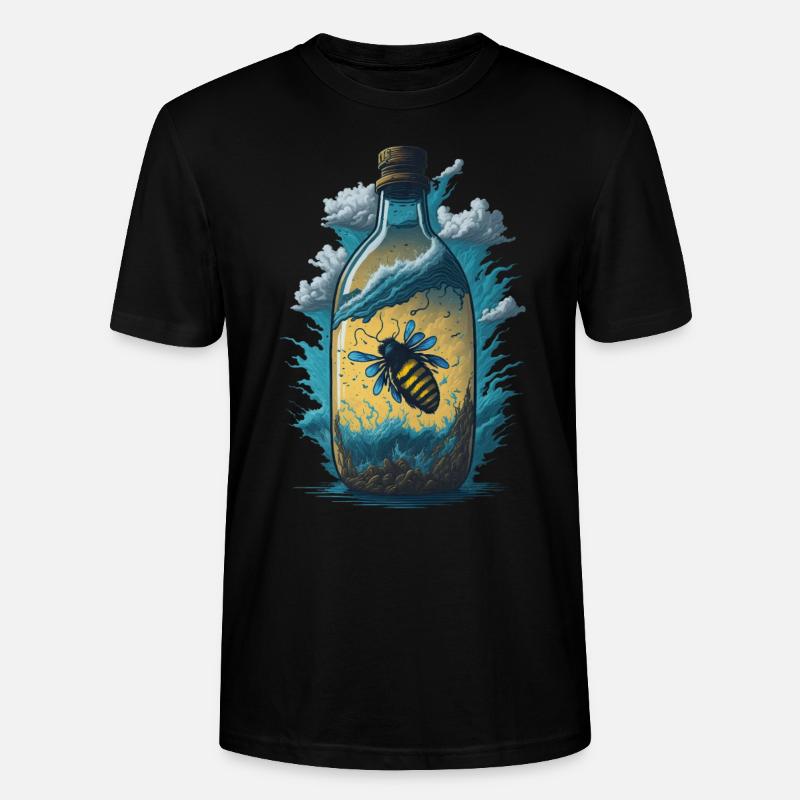 Bouteille d’abeille - T-shirt bio CRAFTER Stanley Stella Unisexe - noir