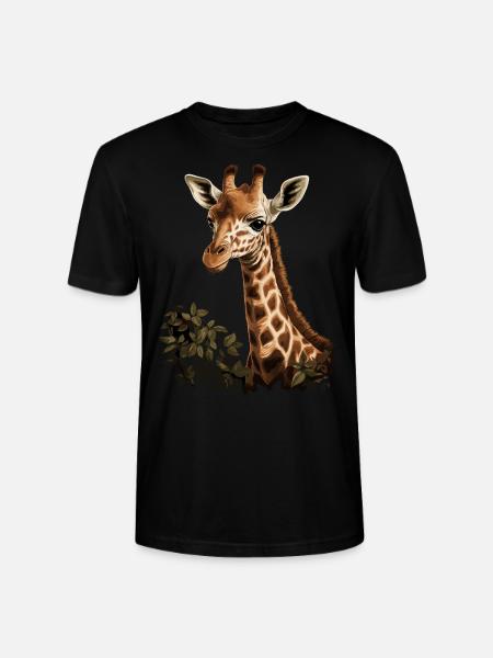 Giraffe Africa - Stanley/Stella CRAFTER Unisex Organic T-Shirt - black