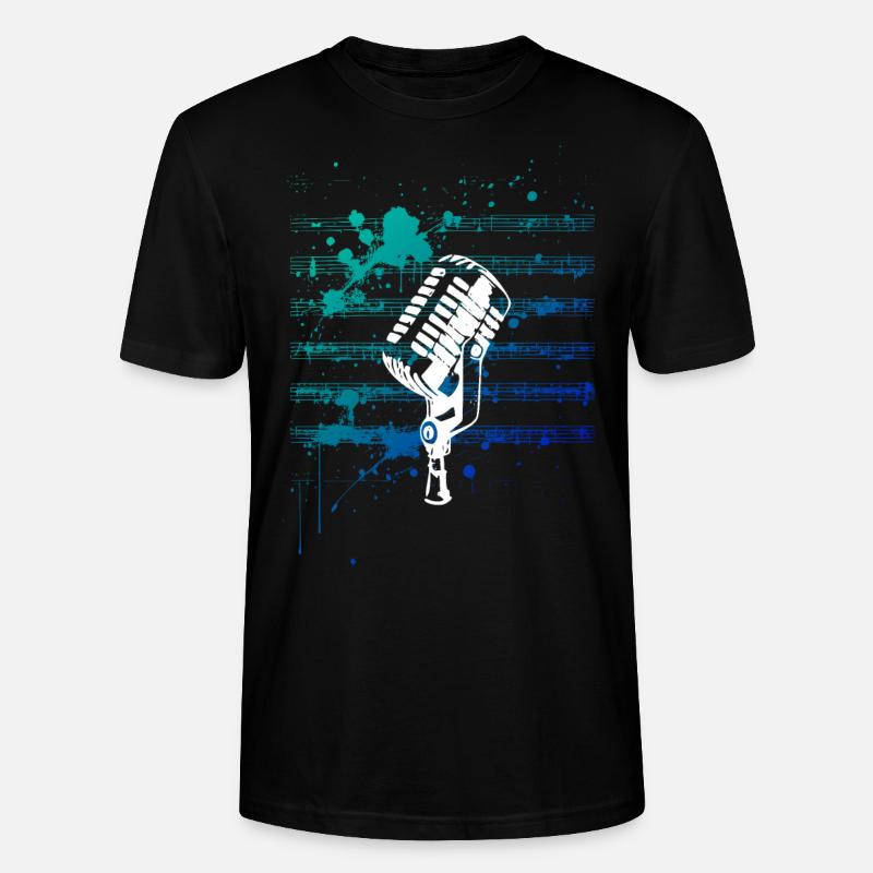 dis-le avec micro - T-shirt bio CRAFTER Stanley Stella Unisexe - noir