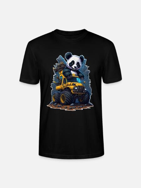 Panda Monstertruck - Stanley/Stella Unisex Bio-T-Shirt CRAFTER - Schwarz