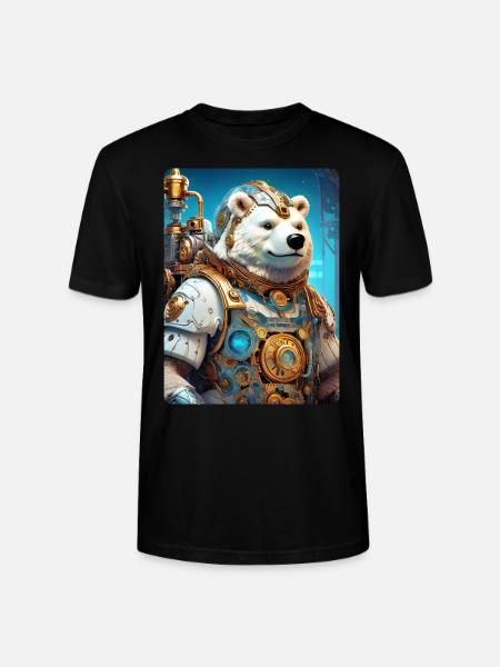Steampunk Ice Bear 1.10 - Stanley/Stella CRAFTER Unisex Organic T-Shirt - black