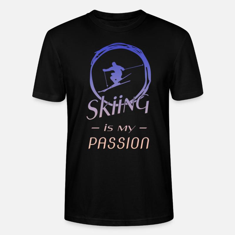skiing - Stanley/Stella Unisex Bio-T-Shirt CRAFTER - Schwarz