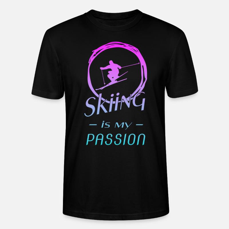 skiing - Stanley/Stella Unisex Bio-T-Shirt CRAFTER - Schwarz