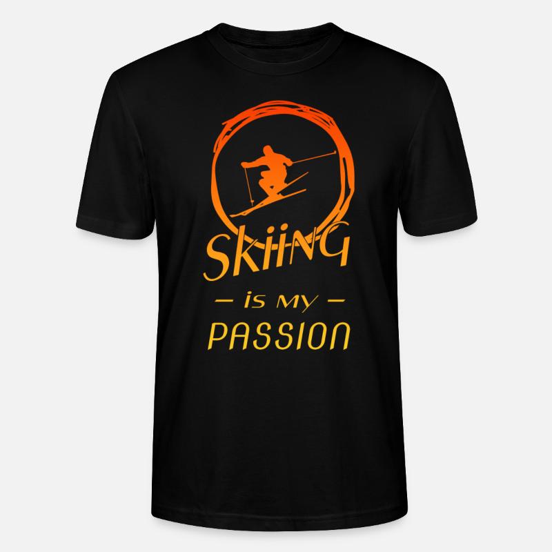 skiing is my passion - Stanley/Stella Unisex Bio-T-Shirt CRAFTER - Schwarz