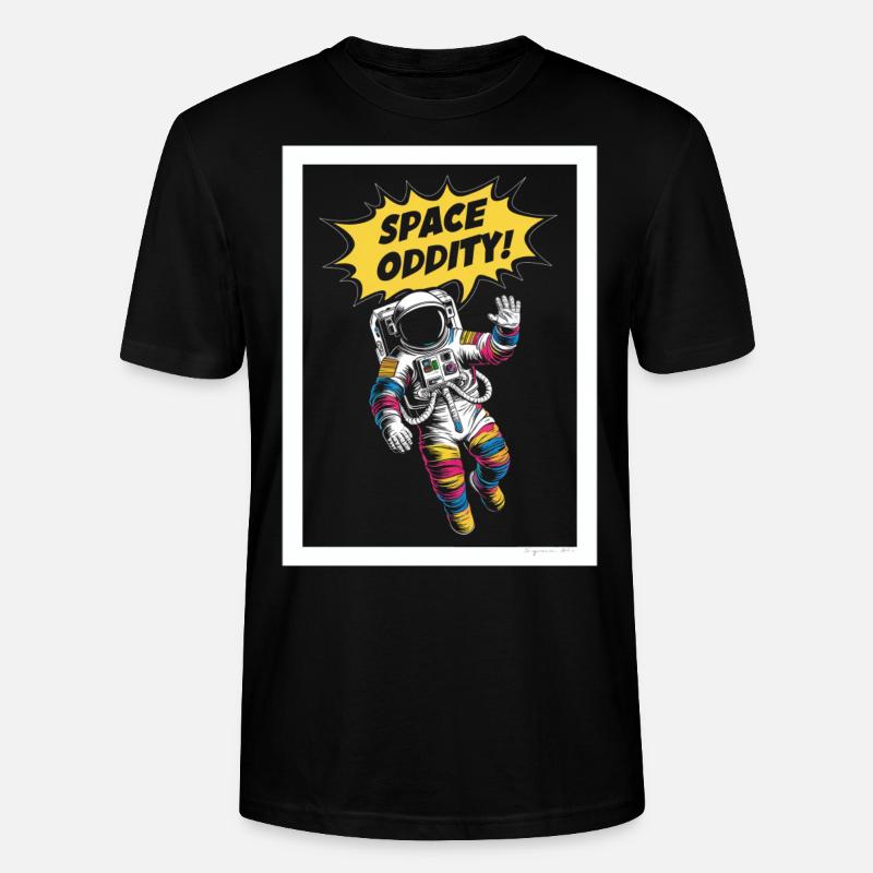 Space Oddity Space Adventure - Stanley/Stella CRAFTER Unisex Organic T-Shirt - black