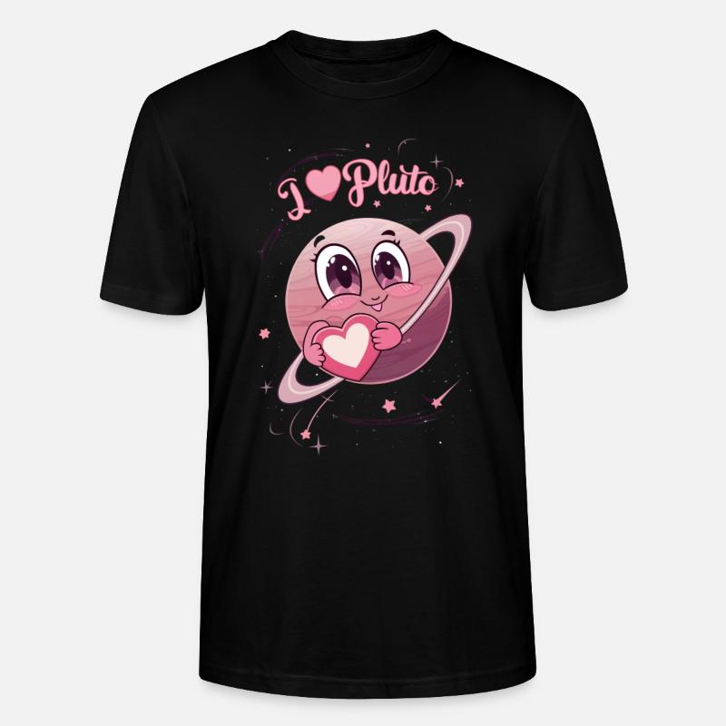 Ich Liebe Den Zwergplaneten Pluto - Stanley/Stella Unisex Bio-T-Shirt CRAFTER - Schwarz