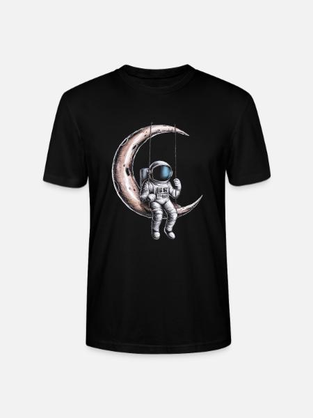 Aventure d’astronaute Moon Swing - T-shirt bio CRAFTER Stanley Stella Unisexe - noir