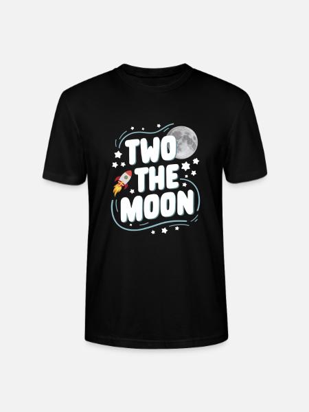 Second Birthday Space Celebration - Stanley/Stella CRAFTER Unisex Organic T-Shirt - black