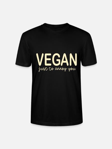 Végétalien juste pour vous embêter - T-shirt bio CRAFTER Stanley Stella Unisexe - noir